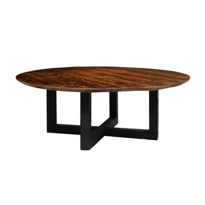Wood Table with Iron Base