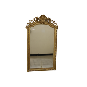 19th C Gold Louis Mirror with Fronton