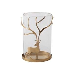 Deer Glass Candleholder