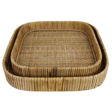 Load image into Gallery viewer, Rattan Square Tray