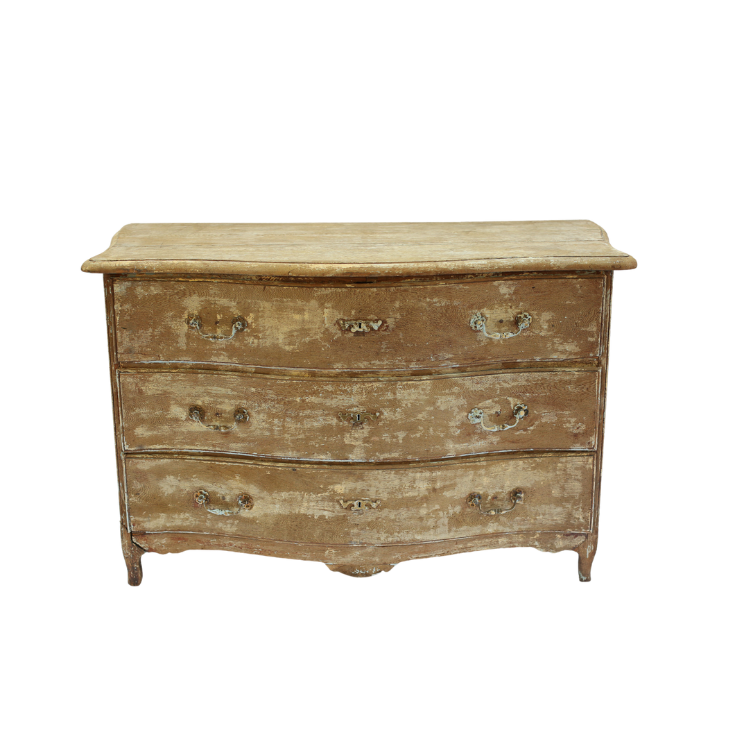 Stripped French Oak Commode - 18th C