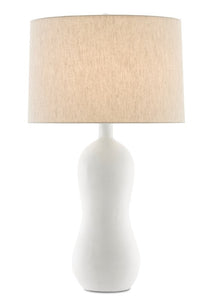 White Shapely Table Lamp