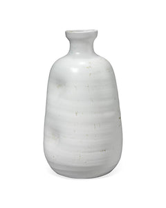 Tall White Organic Shape Vase