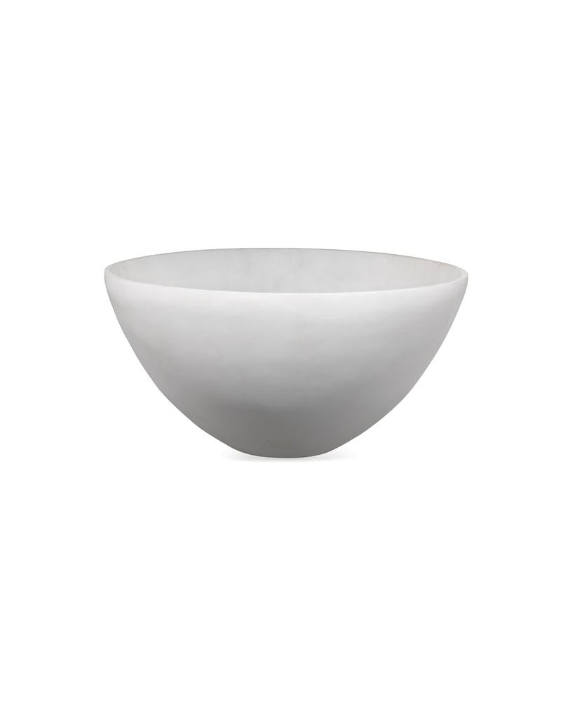 Small - White Swirled Bowl with Matte Finish