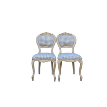 Load image into Gallery viewer, Louis XV Italian chair with Blue Plaid