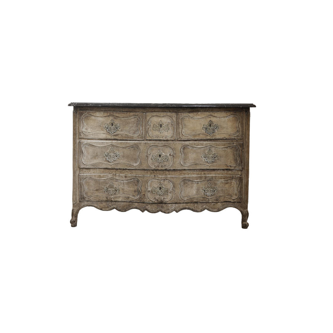 Louis XV Commode Black Marble Top