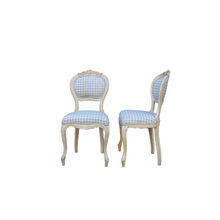 Load image into Gallery viewer, Louis XV Italian chair with Blue Plaid