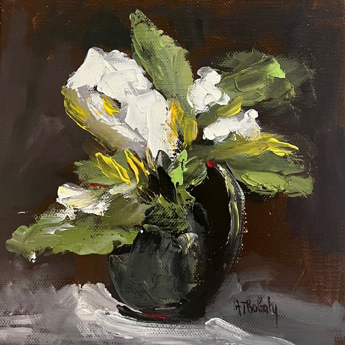 Andree Thobaty - Jolies Fleurs Blanches (8 x 8)