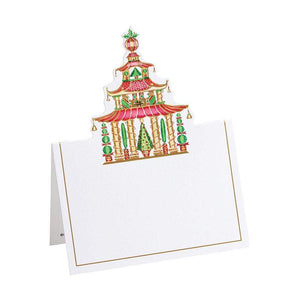 Christmas Pagodas Place Card -