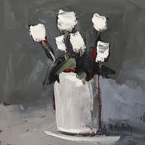 Heritage - Tulipes Blanches by Andree Thobaty (8 x 8)