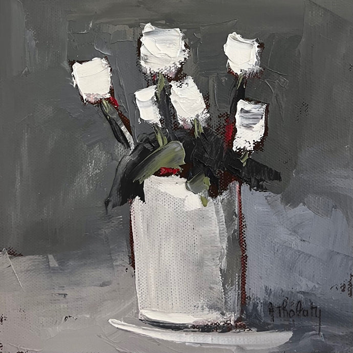 Andree Thobaty - Tulipes Blanches (8 x 8)