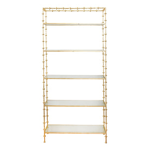 Gold Etagere with Ring Detail