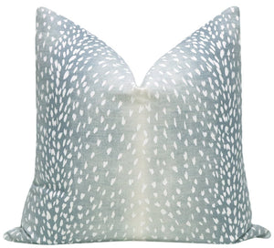 Spa Blue Linen Antelope Pillow