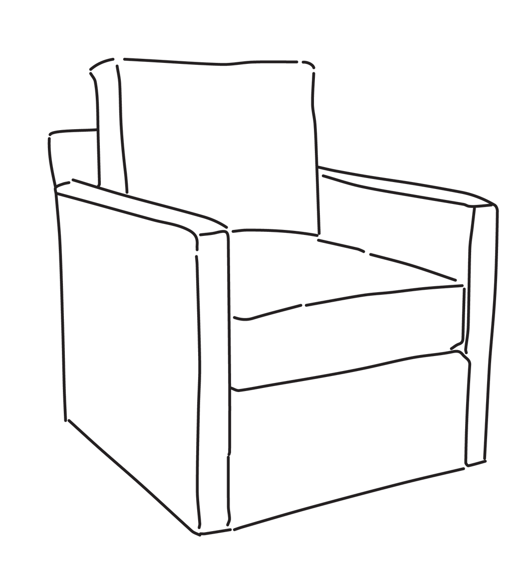 Camelia Swivel Chair-Hailey Cotton