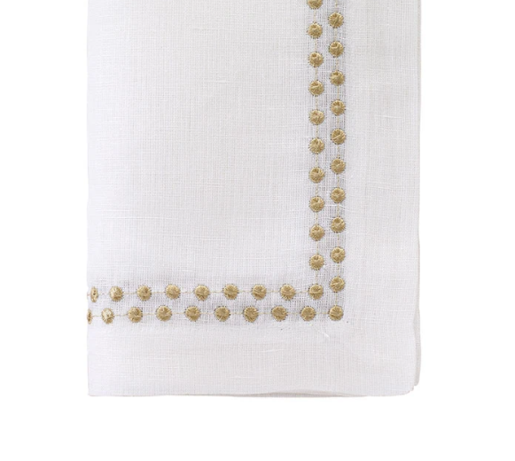 Gold Pearls Cocktail Napkin