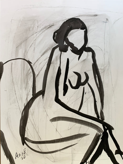 Anne Darby Parker - Figure Sitting (24 x 18)