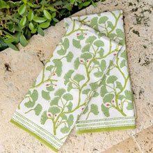 Load image into Gallery viewer, Green Ginkgo Tea Towels S/2
