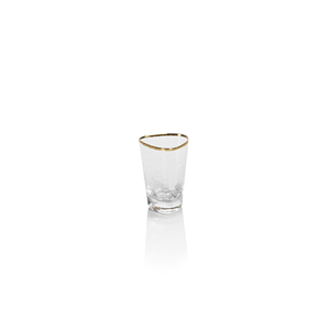 Gold Rim Shot Glass