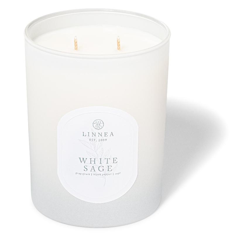 2-Wick White Sage Candle