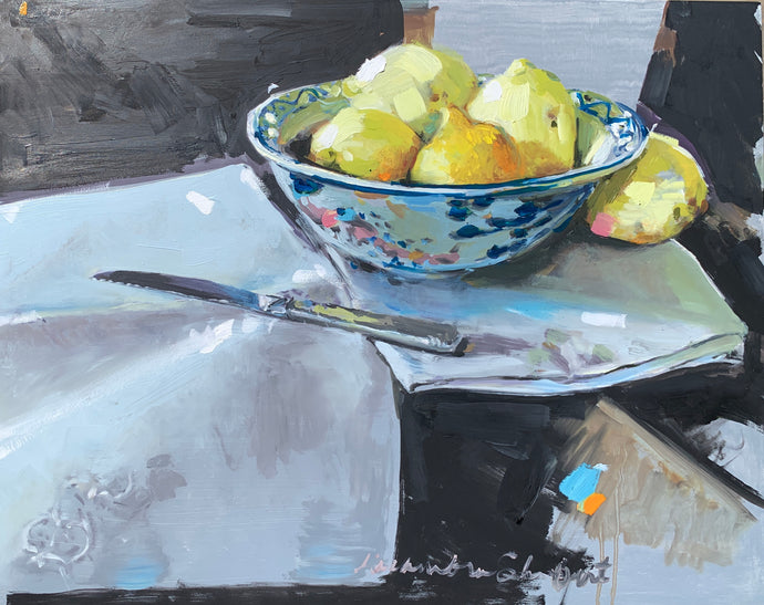 Laura Lacambra Shubert - Lemons and Knife - (16 x 20)