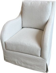 Claire Swivel Chair - Hailey Cotton Performance Fabric