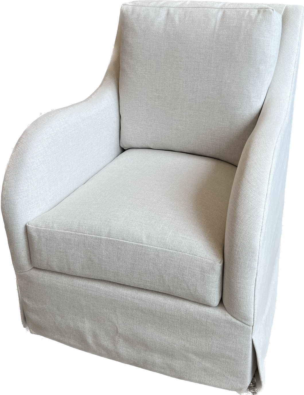 Claire Swivel Chair - Hailey Cotton Performance Fabric
