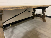Load image into Gallery viewer, Oak Table with Iron 87x33x29H