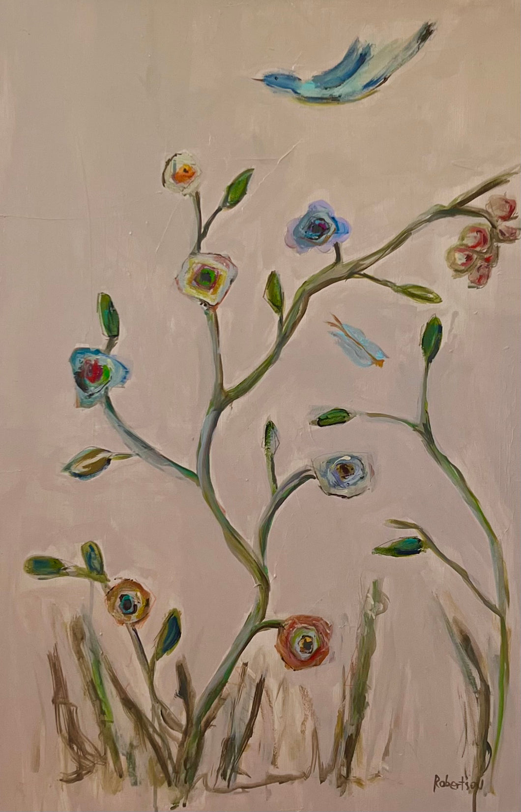 Sarah Roberston - Blue Bird I (36 x 24)