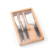 Load image into Gallery viewer, Laguiole Mini Black Cheese Set