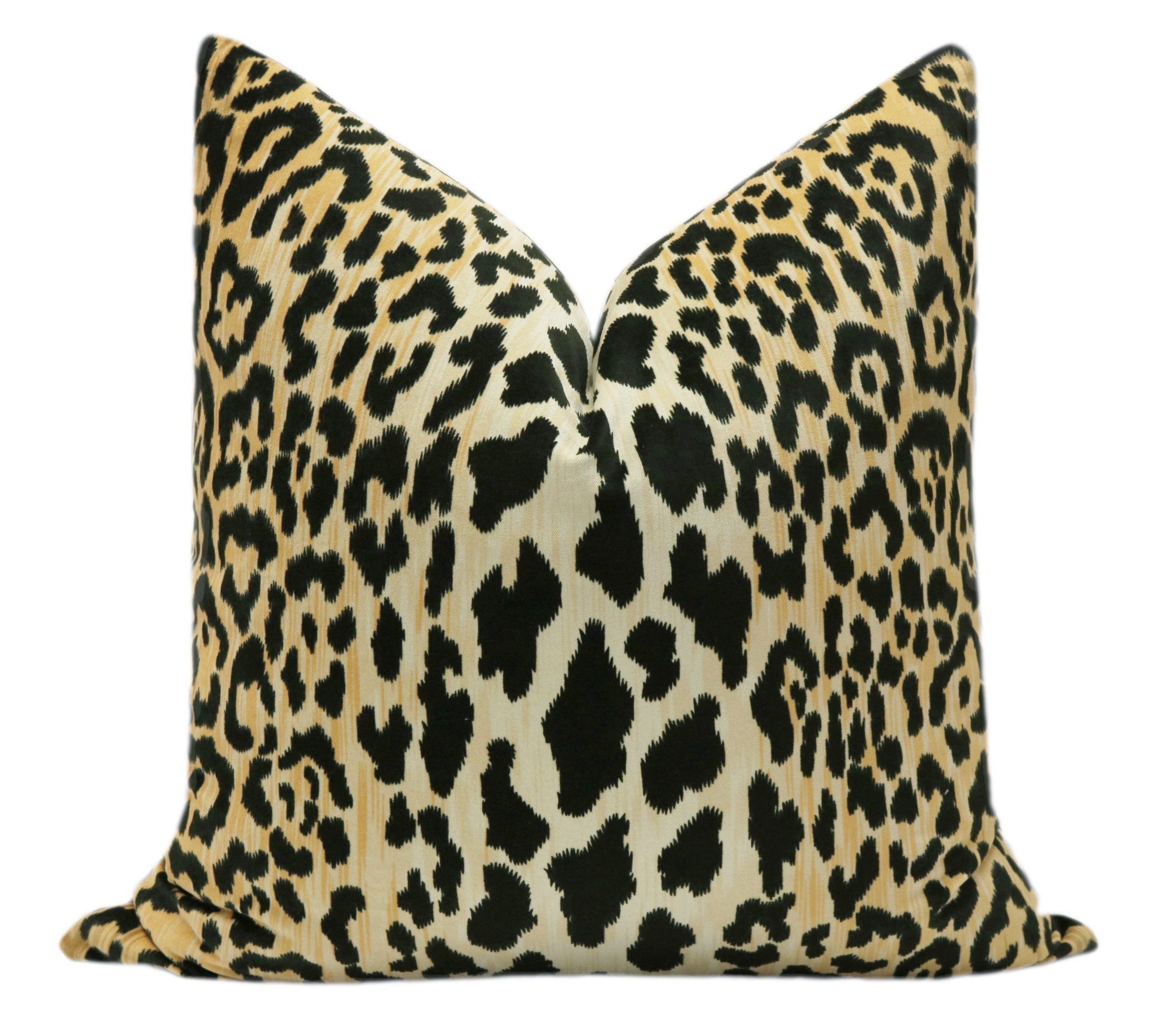 Leopard Velvet Pillow 22x22