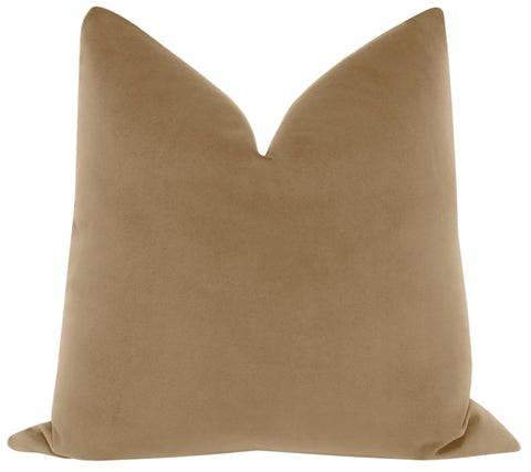 Nutmeg Signature Velvet Pillow