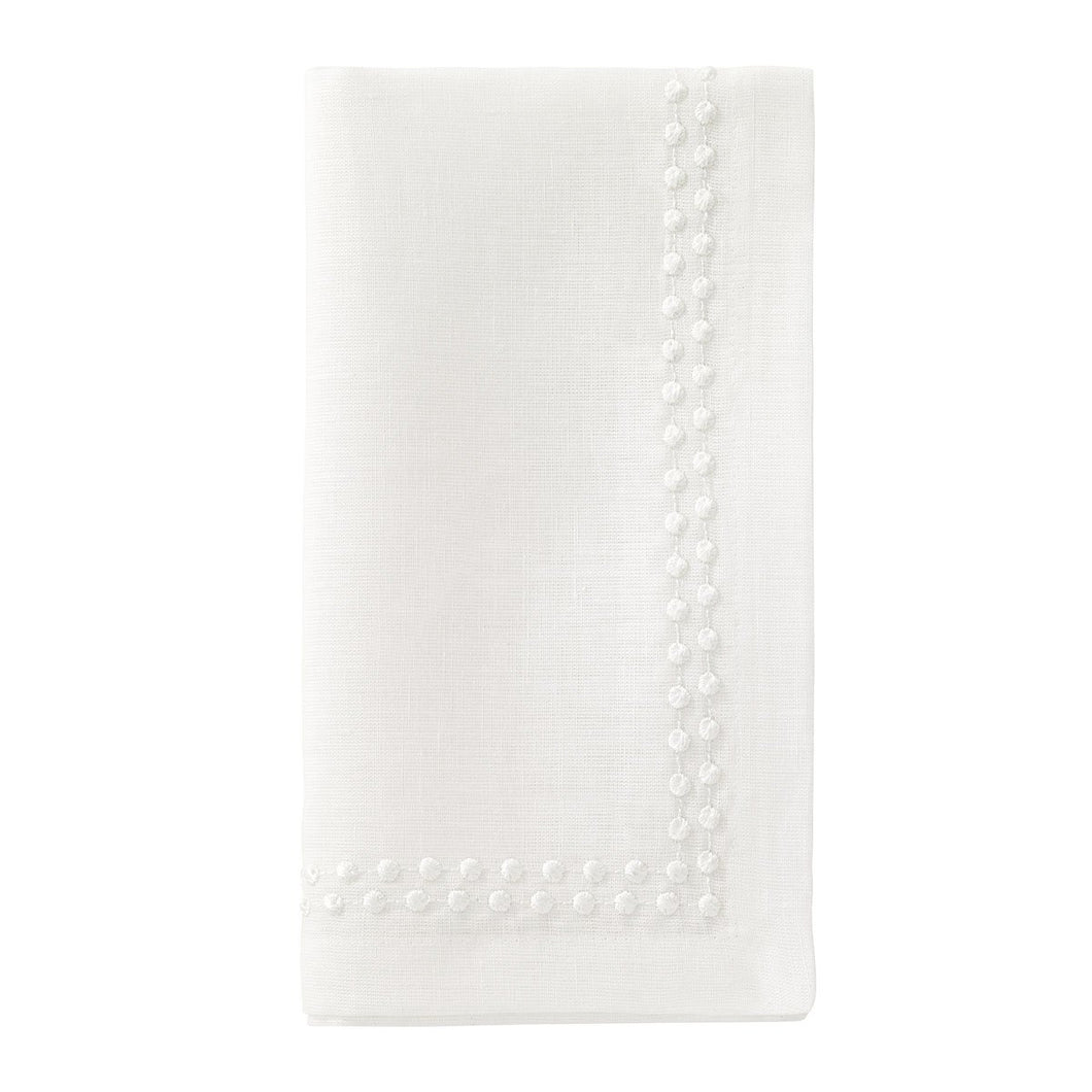 White Pearls Linen Napkin