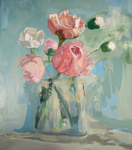 Anne Harney - Rosecliff Peonies (50 x 42)