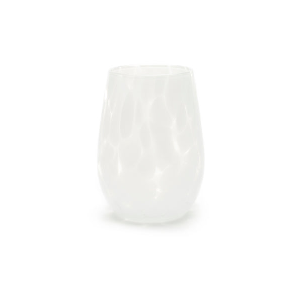 Opal White Stemless Wine Glass