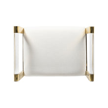 Load image into Gallery viewer, Acrylic &amp; Brass Arm Stool