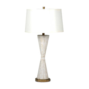 Whitewashed Hourglass Lamp