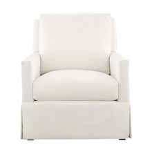 Load image into Gallery viewer, White swivel arm chair