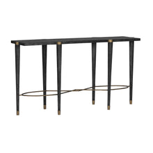 Load image into Gallery viewer, Black Oak Console &amp; Brass Accents