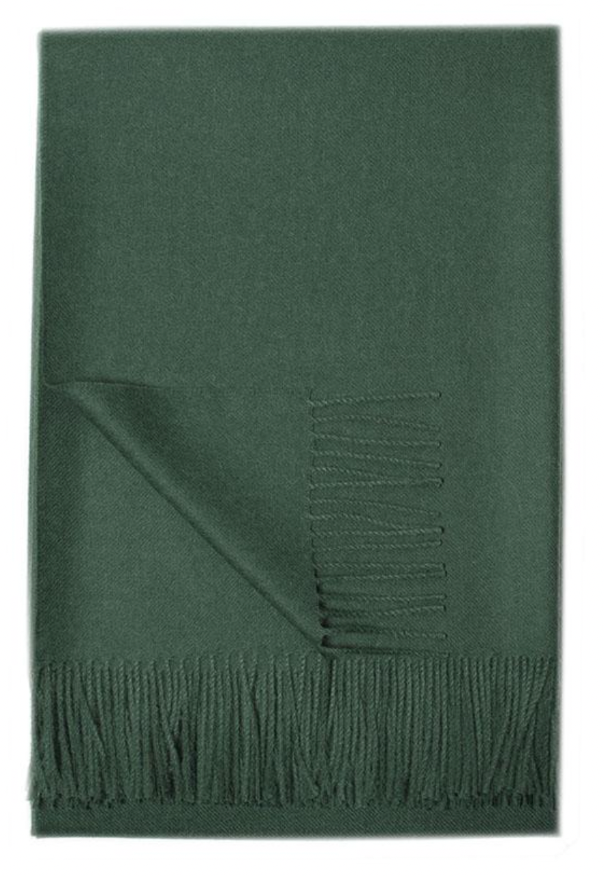 Forest Green Baby Alpaca Throw