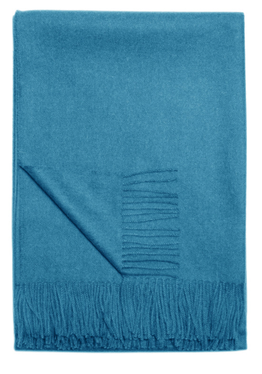 Tapestry Blue Baby Alpaca Throw