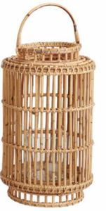 20.75" Handwoven Rattan Lantern