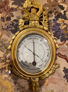 18th C Barometer from Paris 30" x 15"W