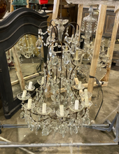 Load image into Gallery viewer, Iron &amp; Crystal Chandelier 12 Lights 33x21
