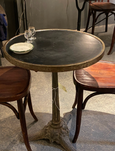 Bistrot Table Black Marble Top 22x28