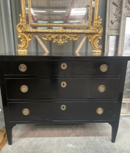 Load image into Gallery viewer, Black Painted XVI Style Commode