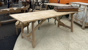 Bleached Table 86.5"L