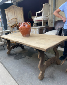 Oak Table with Iron 87x33x29H