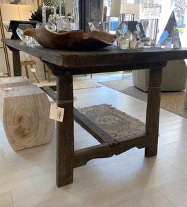 Table Oak Weathered Stained Grey 90x33.5x30