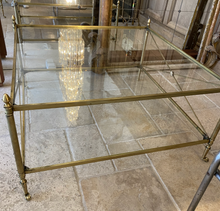Load image into Gallery viewer, Brass &amp; Glass Coffee Table