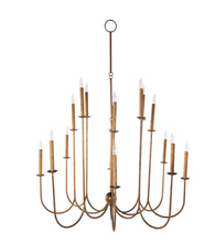 Load image into Gallery viewer, Gold Slender 16-Light Layered Chandelier